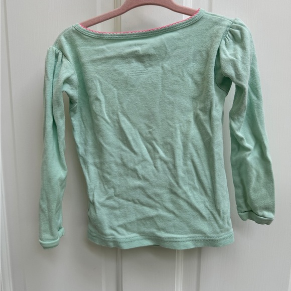 Carter’s 2T Green Girls Bulldog I’m Just Closing My Eyes Long Sleeve Pajama Top - Picture 4 of 5